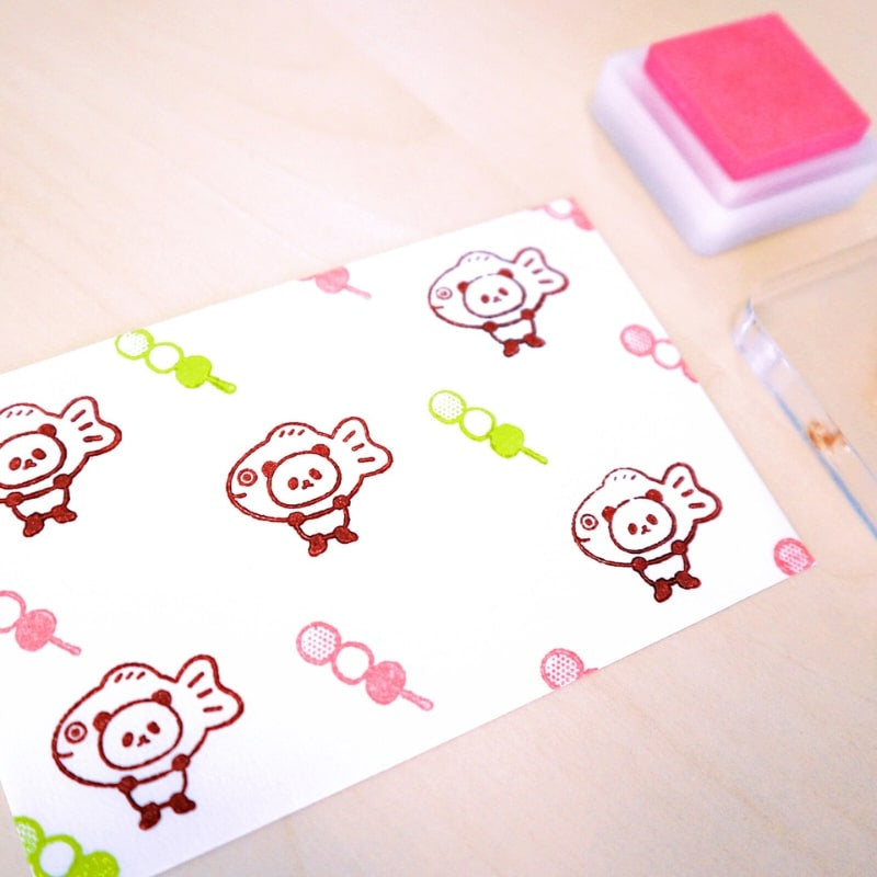 Transparente Stempel Japanischer Panda