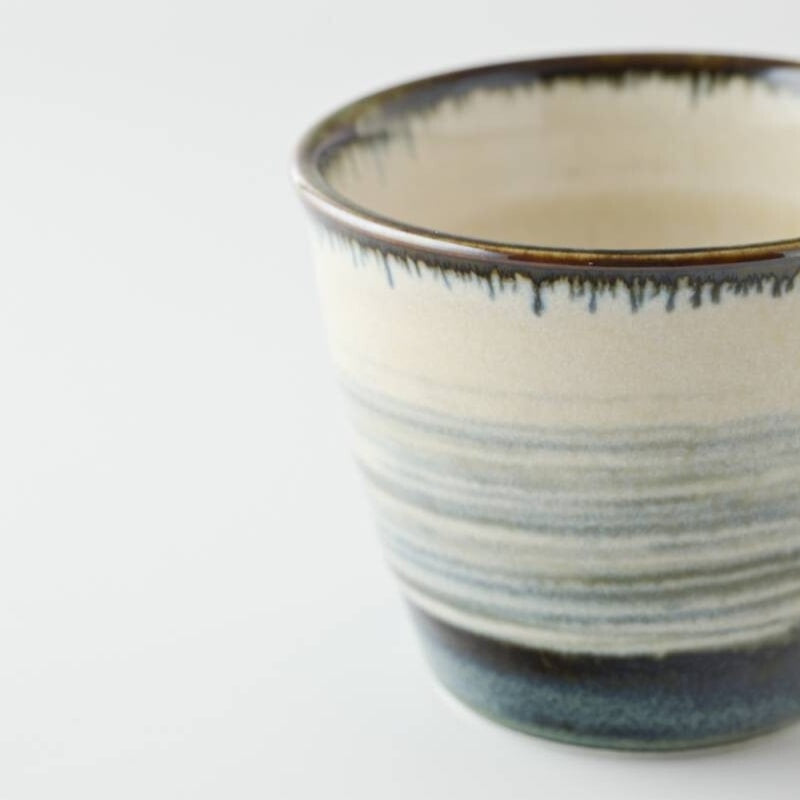Japanische Tasse Hakeme Blau