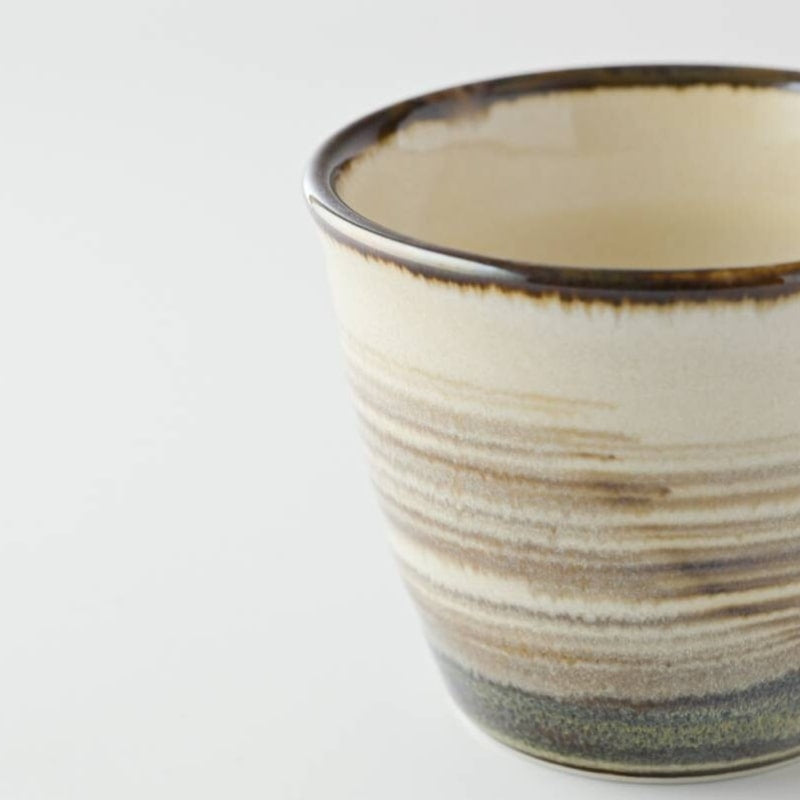 Japanische Tasse Hakeme Braun