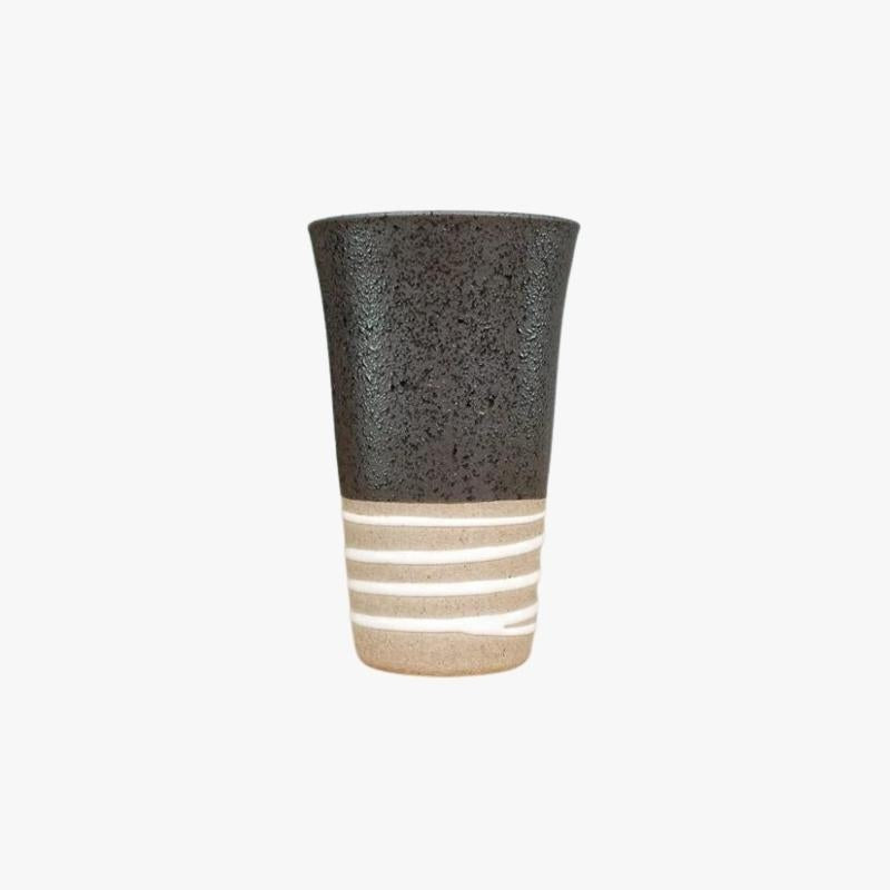 Japanische Tasse Terrakotta Schwarz