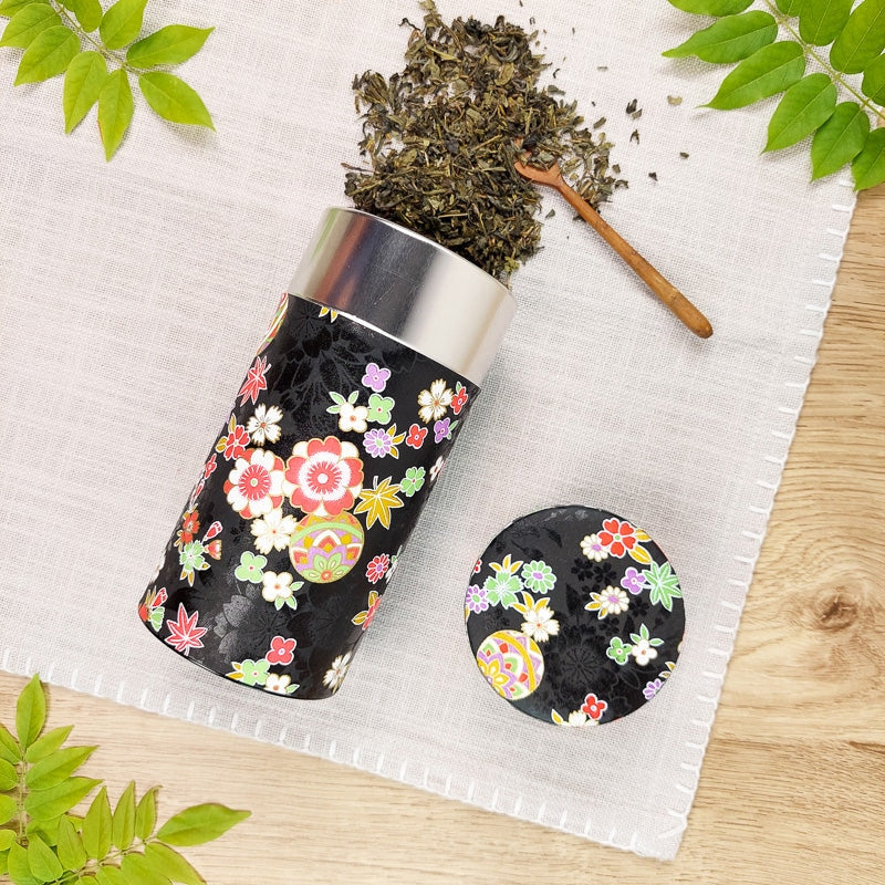 Teebüchse Washi-Papier Schwarz