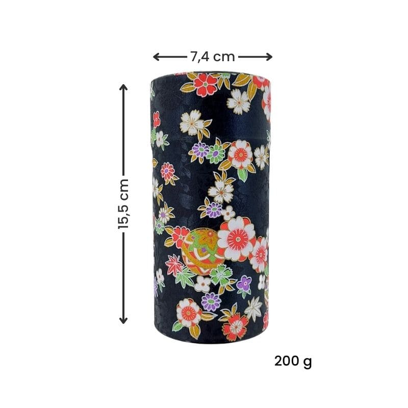 Teebüchse Washi-Papier Schwarz