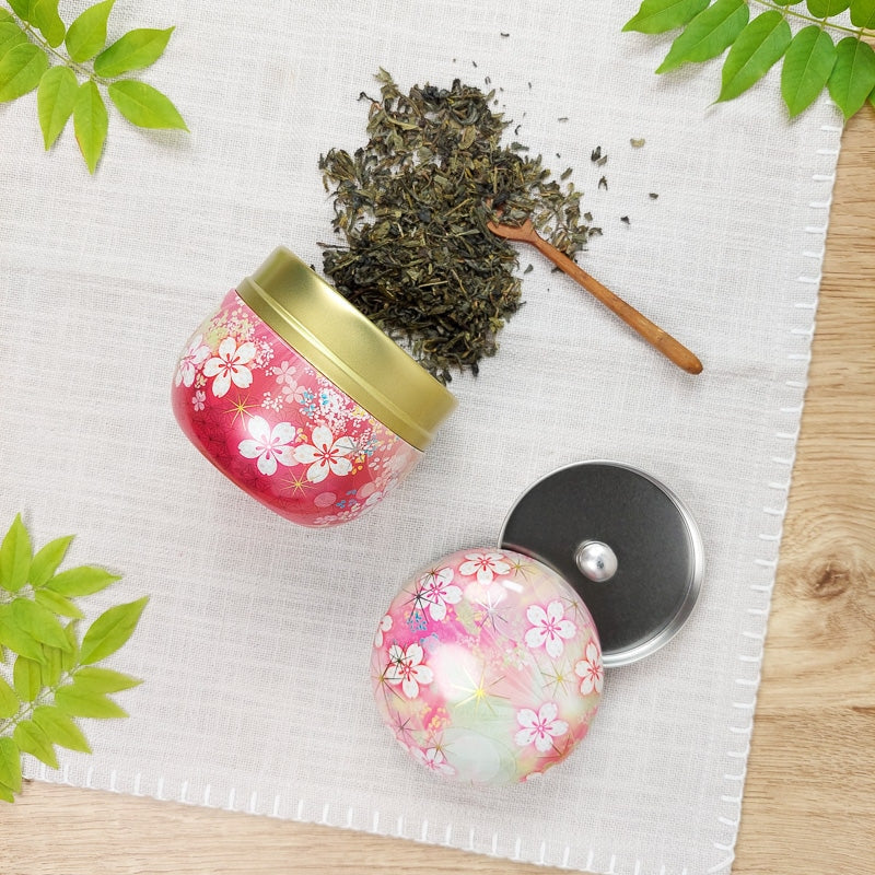 Teedose Metall Blume Rosa