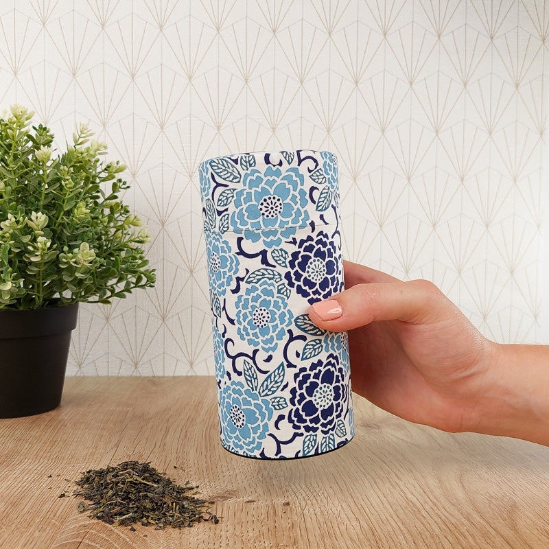 Teedose Washi Blau
