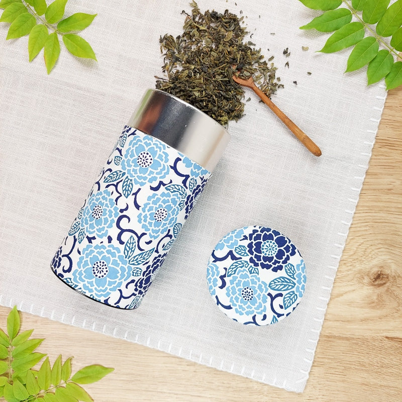 Teedose Washi Blau