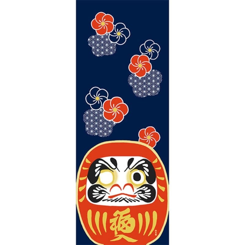 Tenugui Japonais Ume Daruma