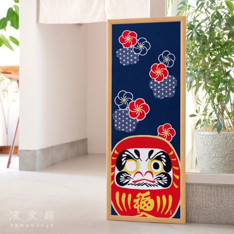 Tenugui Japonais Ume Daruma