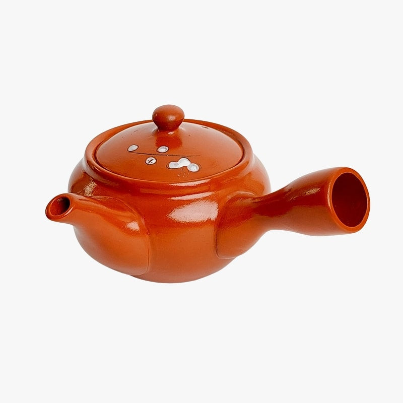 Japanische Teekanne Kyusu Rot