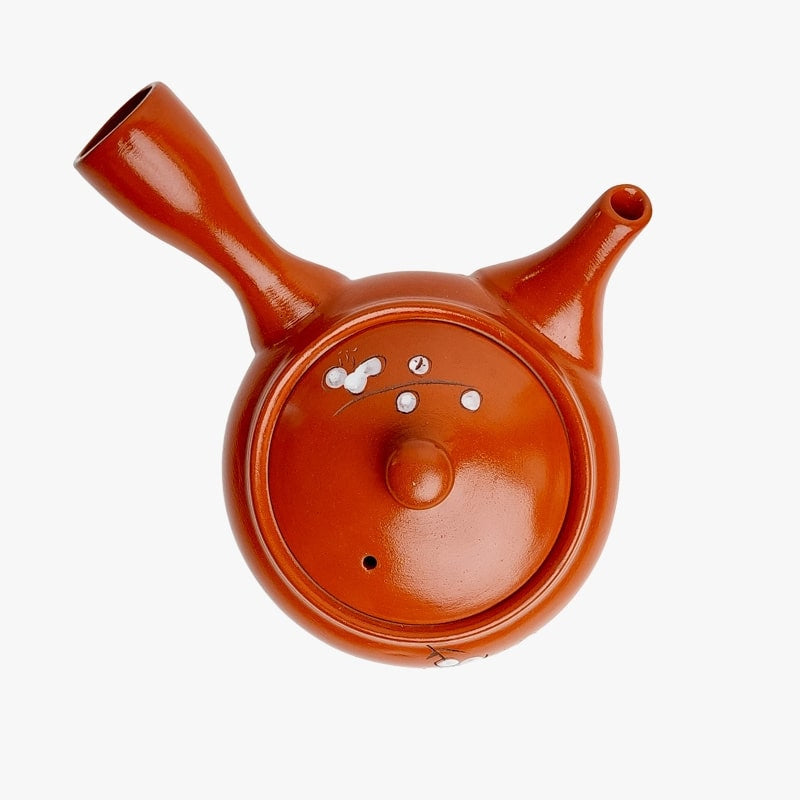 Japanische Teekanne Kyusu Rot