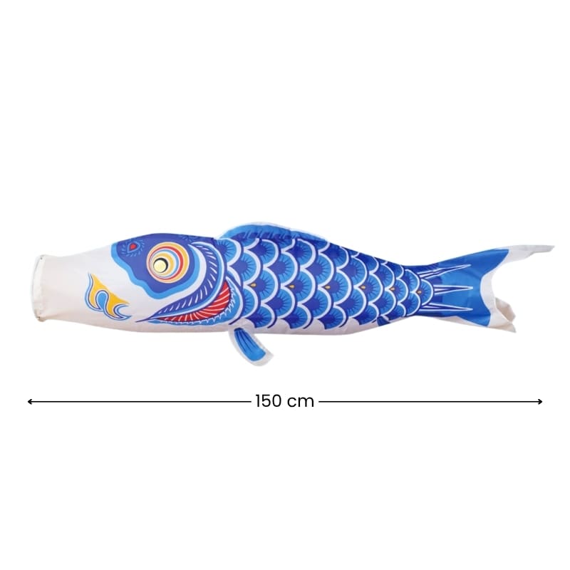 Traditionelle Japanische Koinobori Blau - 150 cm