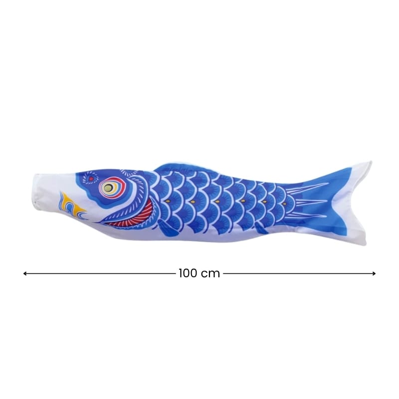 Traditionelles Japanisches Koinobori Blau - 100 cm