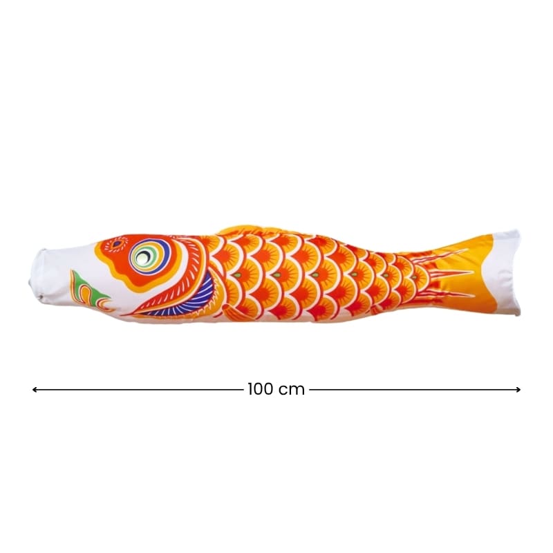 Traditionelles Japanisches Koinobori Orange - 100 cm