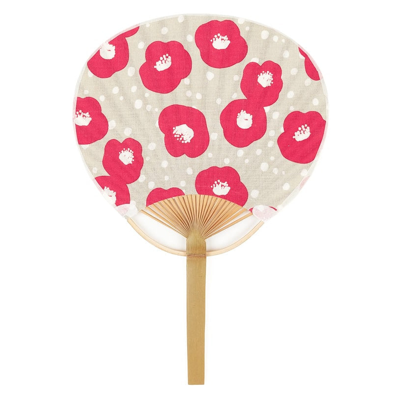 Uchiwa-Fächer - Kamelie