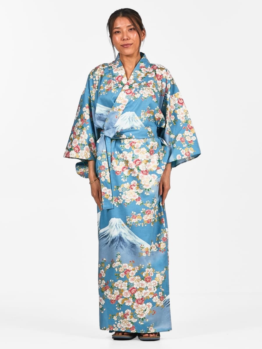 Yukata Kimono Damen – Fujisan & Sakura