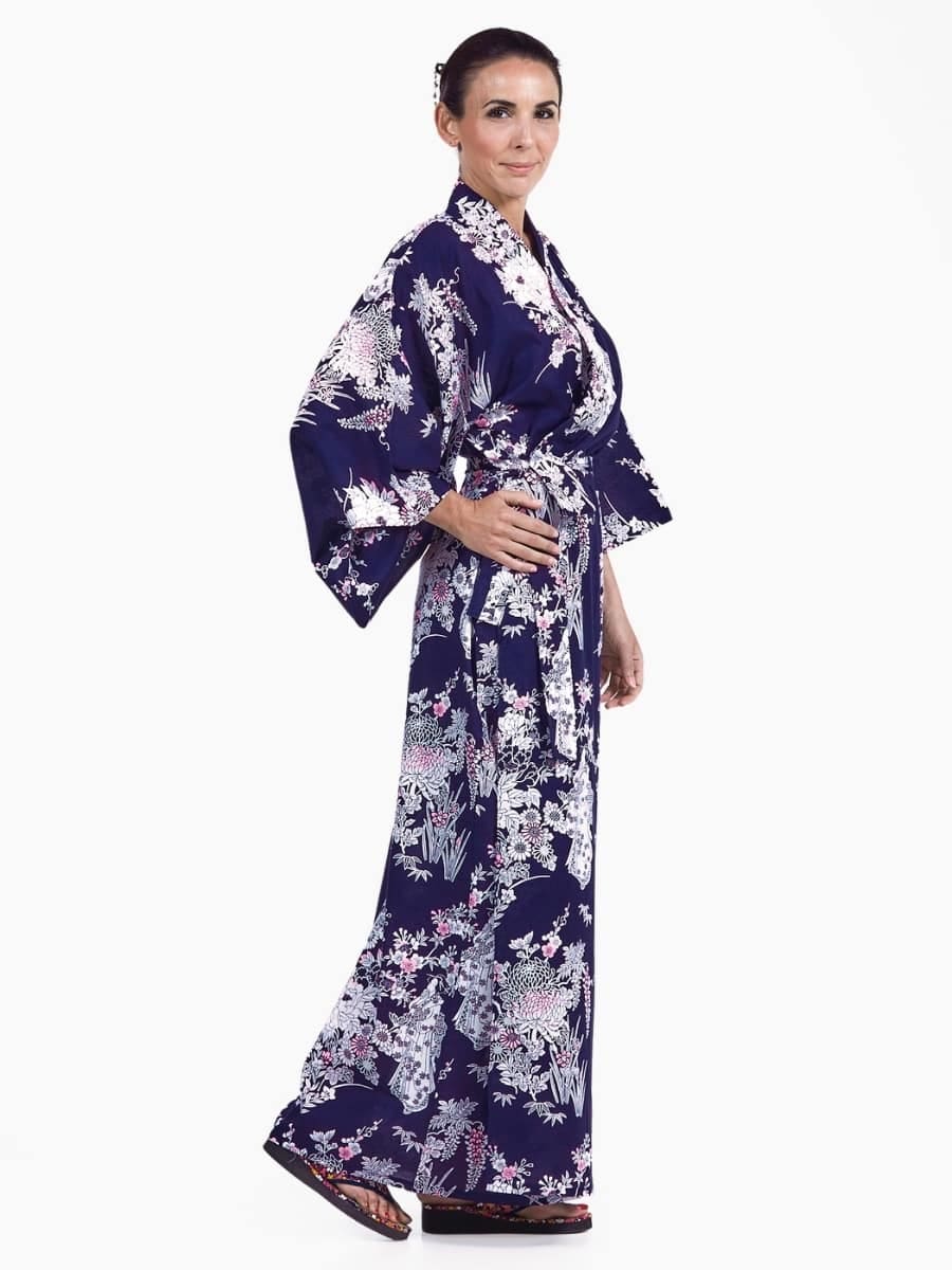 Yukata Kimono Damen – Pfingstrose & Geisha