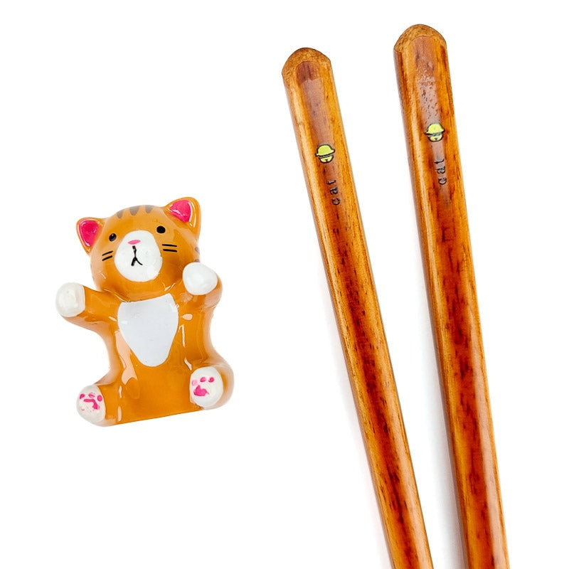 Japanische Essstäbchen Katze