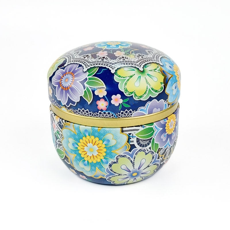 Teedose Metall Japan Blau