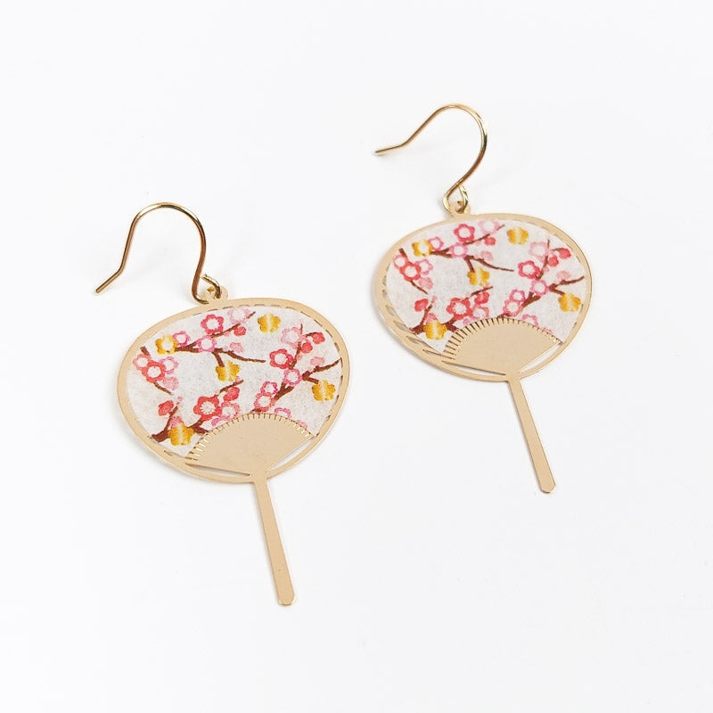 Uchiwa Ume Ohrringe