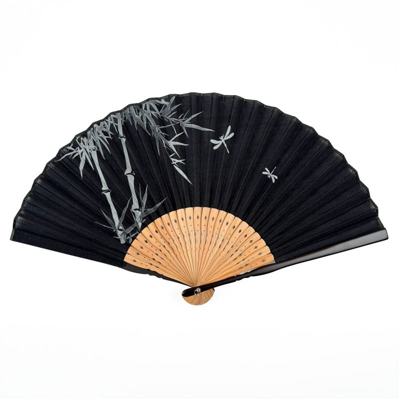 Japanischer Fächer Schwarz Tonbo