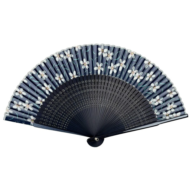 Japanischer Fächer Sakura Blau