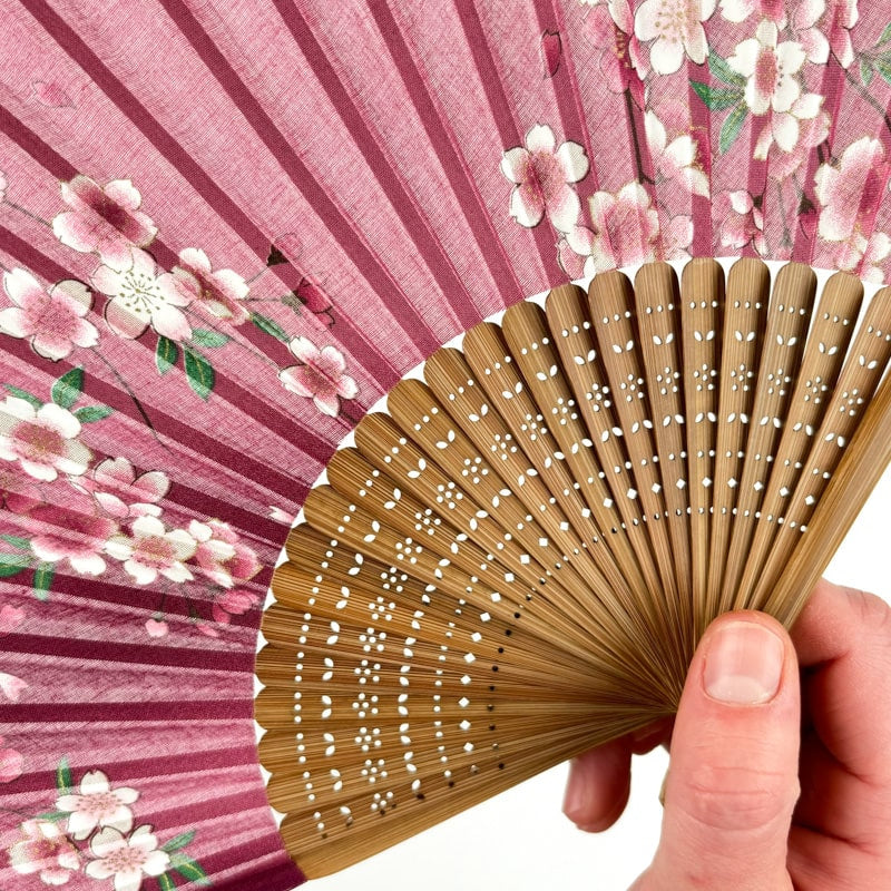 Japanischer Fächer Sakura Rosa
