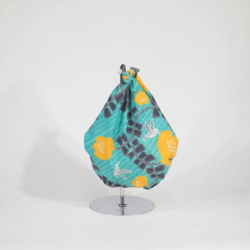 Japanisches Furoshiki Kolibri Grün - 70cm x 70cm