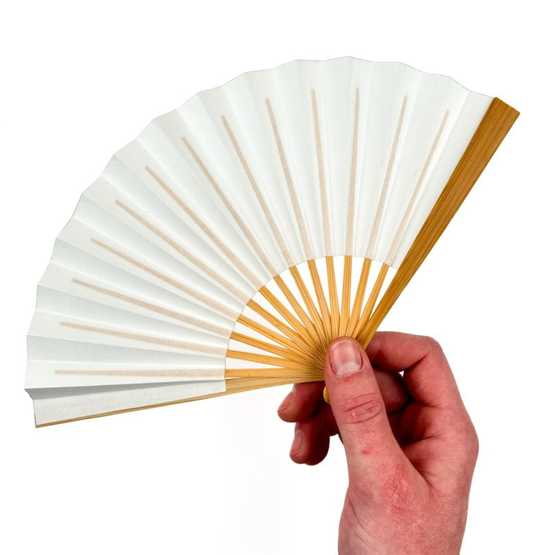 Mini Japanischer Fächer Weiß