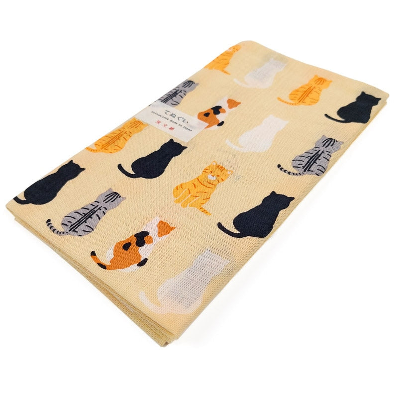 Tenugui Serviette Katzenmotiv