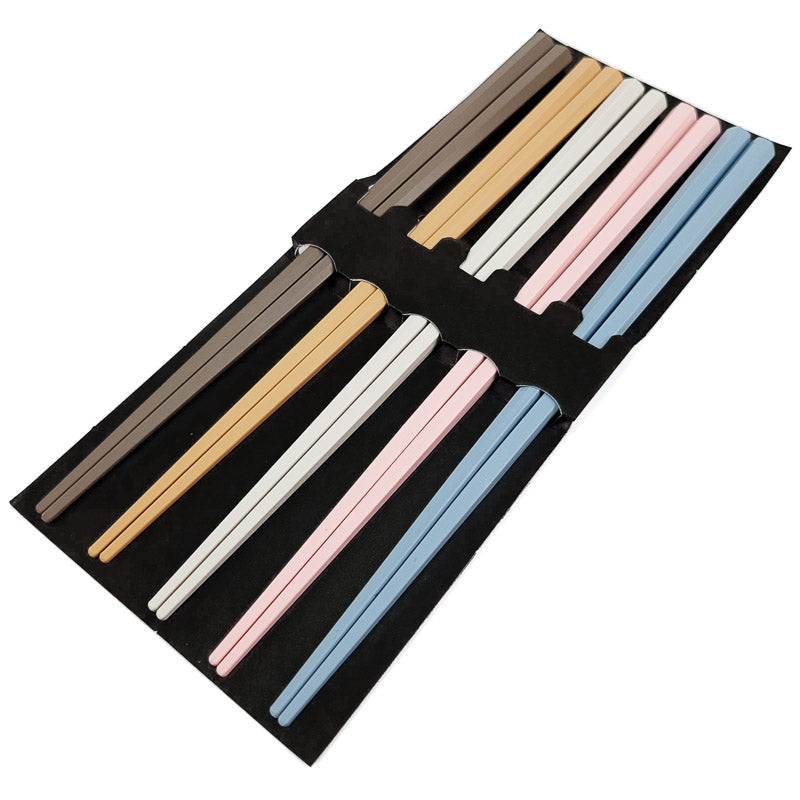 Set 5 Paar Essstäbchen Pastell