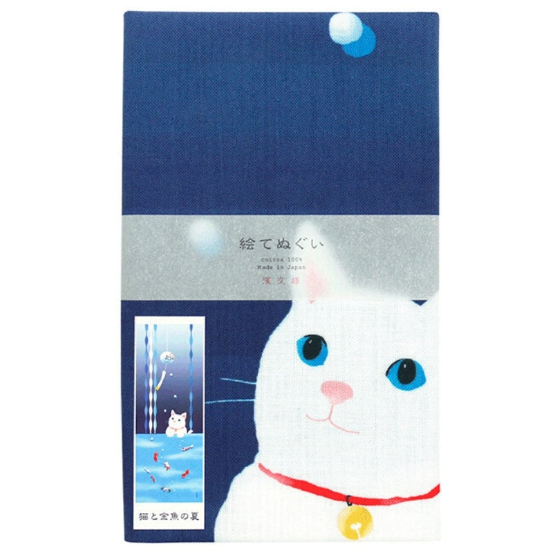 Japanisches Tenugui Summer Cat