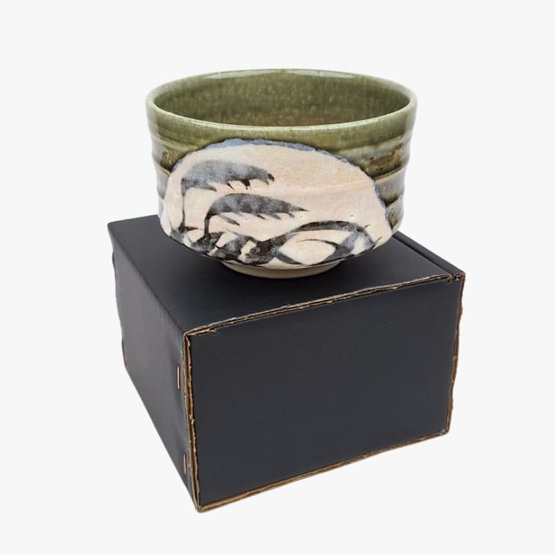 Japanische Matcha-Schale Oribe Ashi