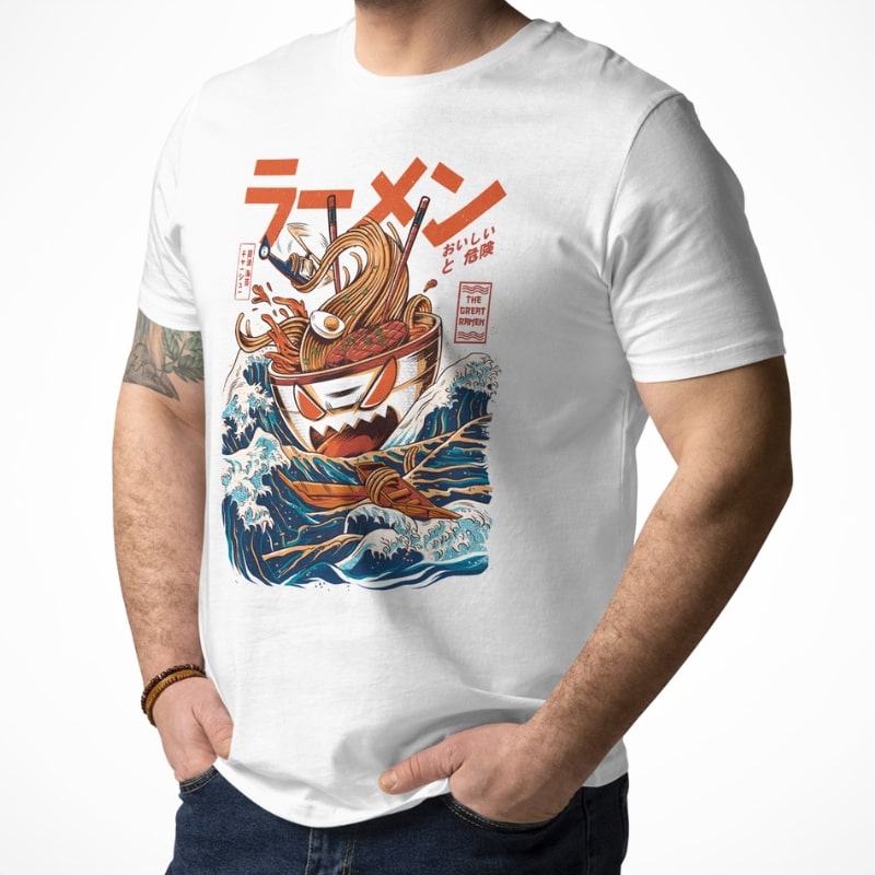 Japanische T-Shirt - The Great Ramen of Kanagawa