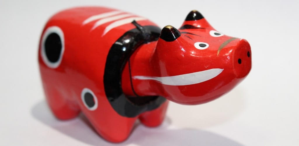 Japanischer Glücksbringer Akabeko