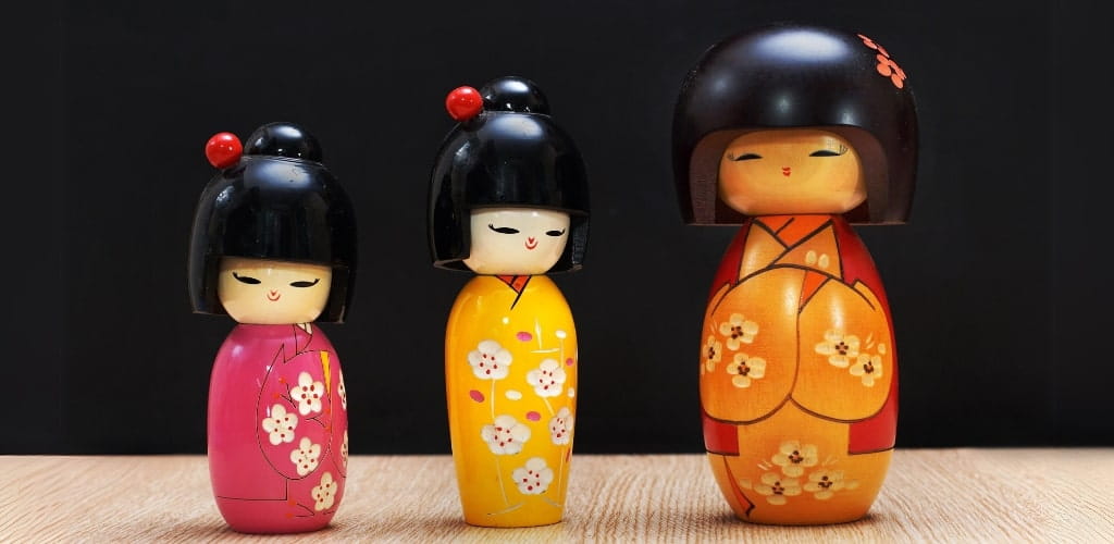 Japanischer Glücksbringer Kokeshi