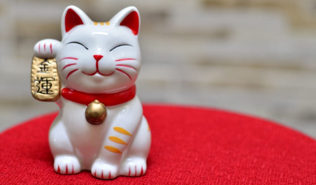 Maneki Neko, japanische Glückskatze