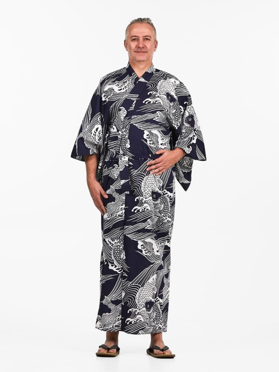 Yukata Kimono Herren - Koi-Karpfen
