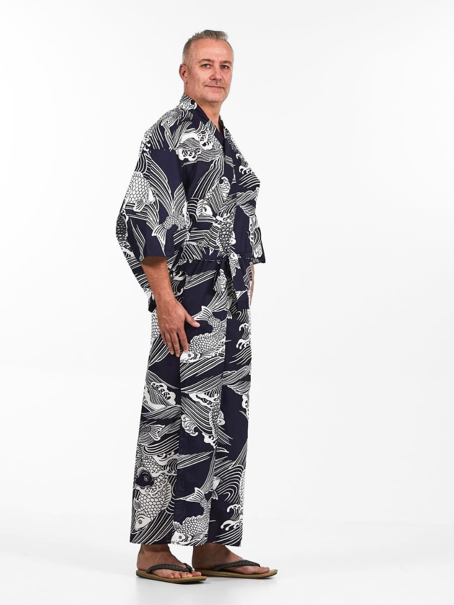 Yukata Kimono Herren - Koi-Karpfen