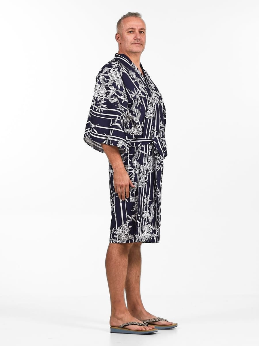 Happi Kimono Herren - Bambus und Drache