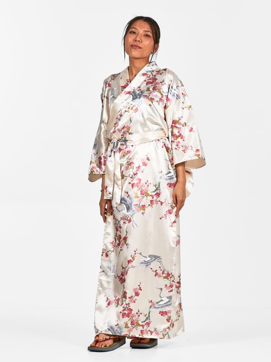 Japanischer Kimono Damen - Ume to Tsuru