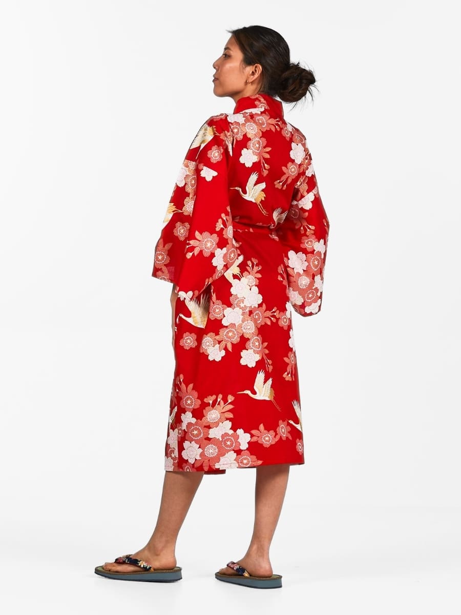 Happi Kimono Damen - Sakura to Tsuru