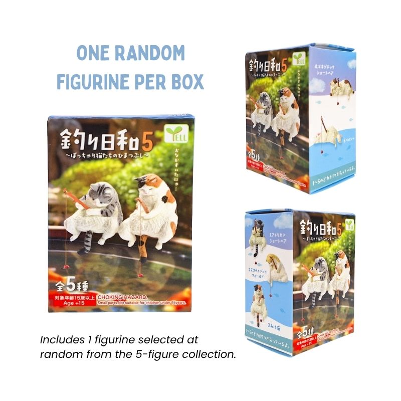 Gachapon Figurine Katze und Angelrute