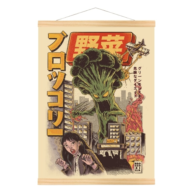 Japanisches Poster Broccozilla - A3