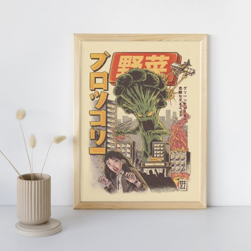 Japanisches Poster Broccozilla - A3