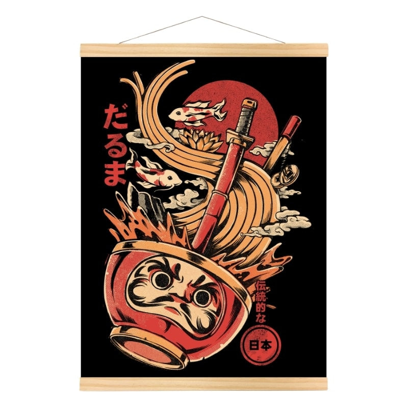 Japanisches Poster Daruma Ramen - A3