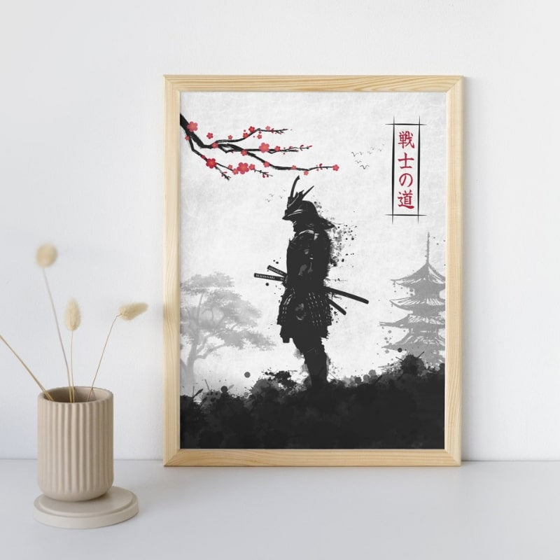 Japanisches Poster Samurai-Krieger - A3