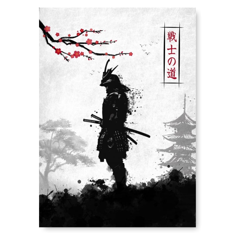 Japanisches Poster Samurai-Krieger - A3