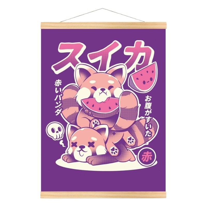 Japanisches Poster Roter Panda - A3