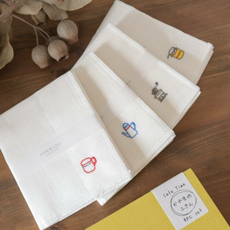 Besticktes Japanisches Geschirrtuch Set