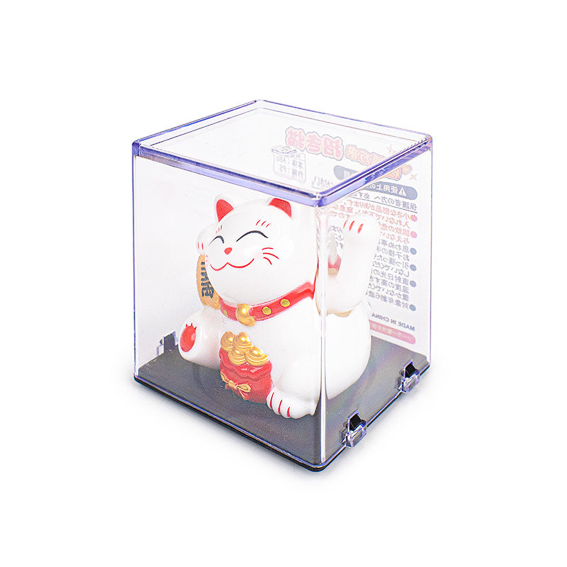 Bewegliche Maneki Neko Katze mit Solarenergie - Glück