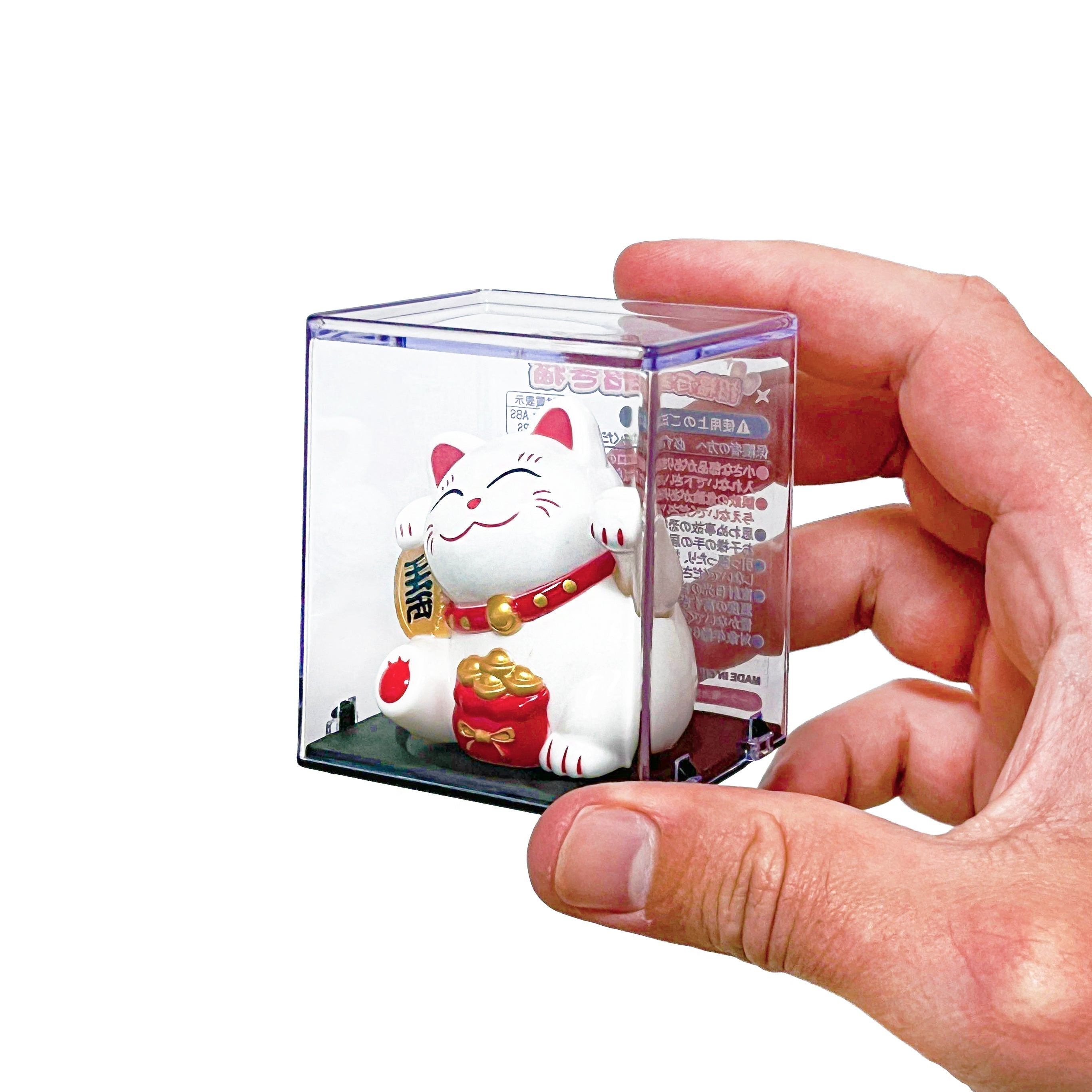 Bewegliche Maneki Neko Katze mit Solarenergie - Glück